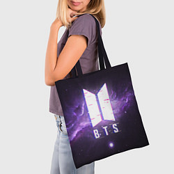 Сумка-шопер BTS: Violet Space цвета 3D-принт — фото 2