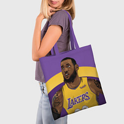 Сумка-шопер LeBron 23: Lakers, цвет: 3D-принт — фото 2