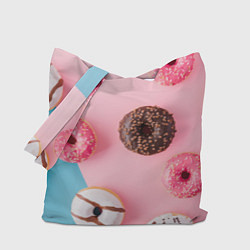 Сумка-шопер Сладкие пончики, цвет: 3D-принт