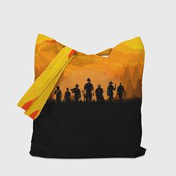 Сумка-шопер Red Dead Redemption: Orange Sun, цвет: 3D-принт