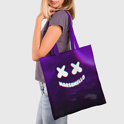 Сумка-шопер Marshmello: Violet Glitch, цвет: 3D-принт — фото 2