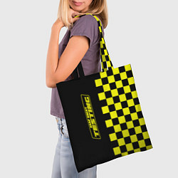 Сумка-шопер Testing ASAP Rocky: Yellow Grid, цвет: 3D-принт — фото 2