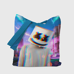 Сумка-шопер Marshmello: Glitch Effect, цвет: 3D-принт