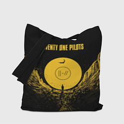Сумка-шопер Twenty One Pilots: Yellow Moon, цвет: 3D-принт