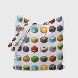 Сумка-шопер Minecraft Cubes, цвет: 3D-принт
