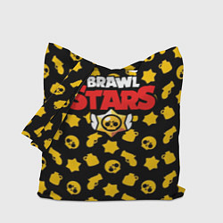 Сумка-шопер Brawl Stars: Yellow Style, цвет: 3D-принт