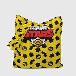 Сумка-шопер Brawl Stars: Yellow & Black, цвет: 3D-принт