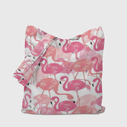 Сумка-шопер Рай фламинго, цвет: 3D-принт