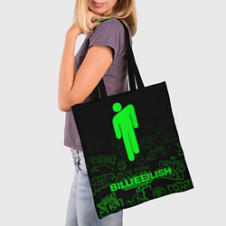 Сумка-шопер Billie Eilish: Green Manikin, цвет: 3D-принт — фото 2