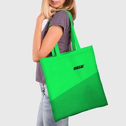 Сумка-шопер Billie Eilish: Duo Green, цвет: 3D-принт — фото 2