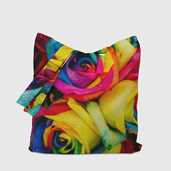 Сумка-шоппер Разноцветные розы