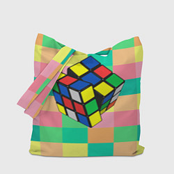 Сумка-шопер Кубик Рубика, цвет: 3D-принт