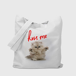 Сумка-шопер Kiss me cat, цвет: 3D-принт