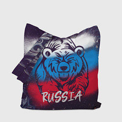 Сумка-шопер Russia Bear, цвет: 3D-принт