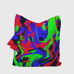 Сумка-шопер Абстрактные краски, цвет: 3D-принт