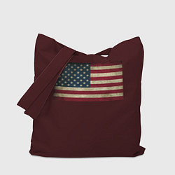 Сумка-шопер USA флаг, цвет: 3D-принт