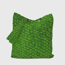 Сумка-шопер Зелёная чешуя, цвет: 3D-принт