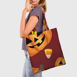 Сумка-шопер Сладкие хэллоуин, цвет: 3D-принт — фото 2