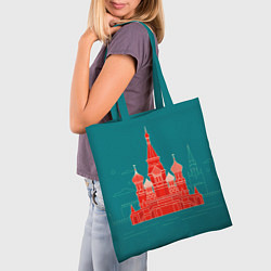 Сумка-шопер Москва, цвет: 3D-принт — фото 2