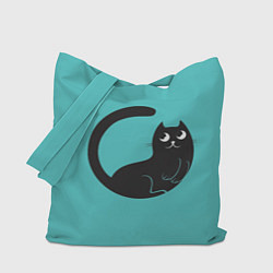 Сумка-шопер Чёрный котя, цвет: 3D-принт