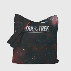 Сумка-шопер Startrek iron logo and space, цвет: 3D-принт