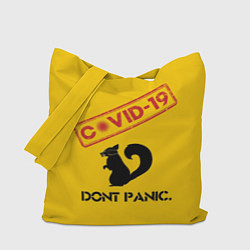Сумка-шопер Dont Panic covid-19, цвет: 3D-принт