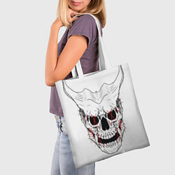 Сумка-шопер Дьявольский череп, цвет: 3D-принт — фото 2