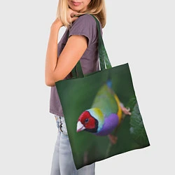 Сумка-шопер Яркая птичка попугай, цвет: 3D-принт — фото 2