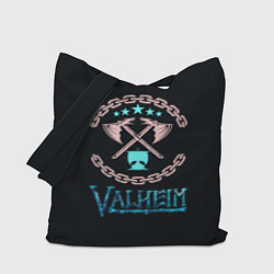 Сумка-шопер Valheim лого и цепи, цвет: 3D-принт