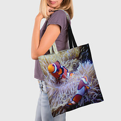 Сумка-шопер Клоуны в актинии, цвет: 3D-принт — фото 2