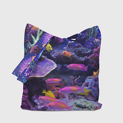Сумка-шопер Коралловые рыбки, цвет: 3D-принт
