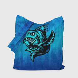 Сумка-шопер Пиранья, цвет: 3D-принт