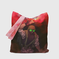 Сумка-шопер Half-Life Opposing Force Logo спина Z, цвет: 3D-принт