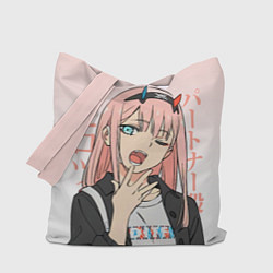 Сумка-шопер Zero Two Darling in the Franxx, цвет: 3D-принт