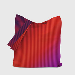 Сумка-шопер Оранжево-фиолетовый градиент, цвет: 3D-принт