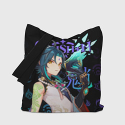 Сумка-шопер Сяо Genshin Impact, цвет: 3D-принт