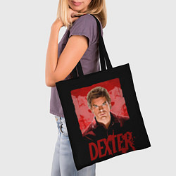 Сумка-шопер Dexter Декстер портрет постер, цвет: 3D-принт — фото 2