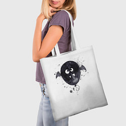 Сумка-шопер Шарик-летайка белый, полиэстер, цвет: 3D-принт — фото 2