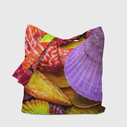 Сумка-шоппер Разноцветные ракушки multicolored seashells