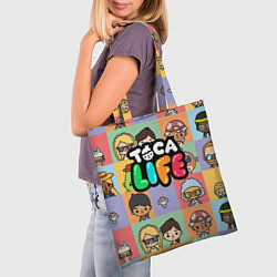 Сумка-шопер Toca Life: Faces, цвет: 3D-принт — фото 2