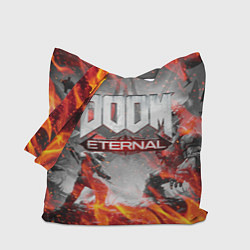 Сумка-шоппер DOOM ETERNAL ДУМ ПАЛАЧ РОКА В ОГНЕ