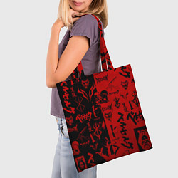 Сумка-шопер BERSERK BLACK RED БЕРСЕРК ПАТТЕРН, цвет: 3D-принт — фото 2