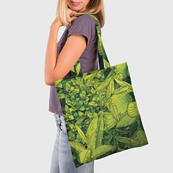 Сумка-шопер Растительная жизнь - Хоста, цвет: 3D-принт — фото 2