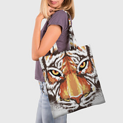 Сумка-шопер Морда тигра от John Art, цвет: 3D-принт — фото 2