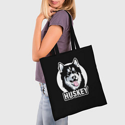 Сумка-шопер Собака Хаски Husky, цвет: 3D-принт — фото 2