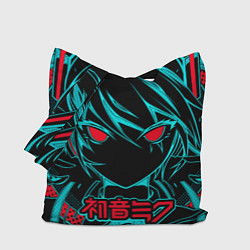 Сумка-шопер Мику Хацунэ Hatsune Miku, цвет: 3D-принт