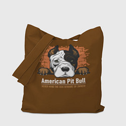 Сумка-шопер Американский Питбультерьер Pit Bull Terrier, цвет: 3D-принт