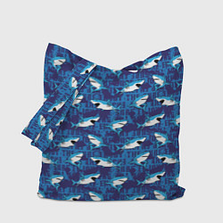 Сумка-шопер Акулы SURF, цвет: 3D-принт