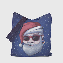 Сумка-шопер САНТА ХИПСТЕР SANTA HIPSTER, цвет: 3D-принт