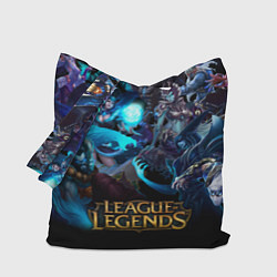 Сумка-шопер LEAGUE OF LEGENDS ЛИГА ЛЕГЕНД ГЕРОИ, цвет: 3D-принт